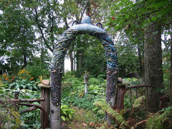 Arch with Iron fence